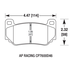 Тормозные колодки Mybrake Street состав Apracing CP7600D46