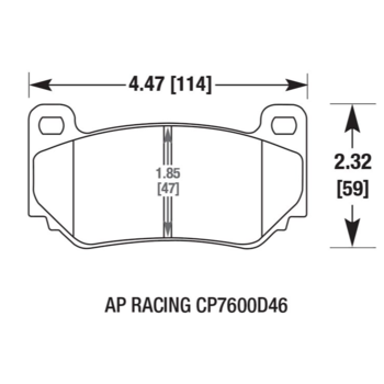 Тормозные колодки Mybrake Street состав Apracing CP7600D46