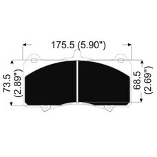 Тормозные колодки Mybrake Street APRacing CP7555D70 CP8520 / CP8521 / CP8522