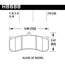 Колодки тормозные HB688F.710 HAWK HPS JBT Proma