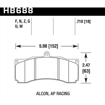 Колодки тормозные HB688F.710 HAWK HPS JBT Proma