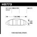 Колодки тормозные HB773R.664 HAWK Street Race; 17mm