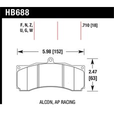 Колодки тормозные HB688B.710 HAWK HPS 5.0