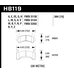 Колодки тормозные HB119L.594 HAWK MT-4 GM Metric 15 mm