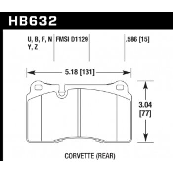 Колодки тормозные HB632B.586 HAWK HPS 5.0; передние AUDI TT RS (8J);  EVO; WRX STI