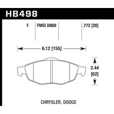 Колодки тормозные HB498F.772 HAWK HPS