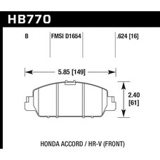 Колодки тормозные HB770B.624 HAWK HPS 5.0; 16mm