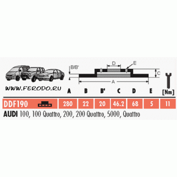 Тормозной диск FERODO DDF190