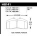 Колодки тормозные HB141U.650 HAWK DTC-70  Brembo S4 / Stop Tech ST