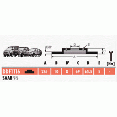 Тормозной диск FERODO DDF1116