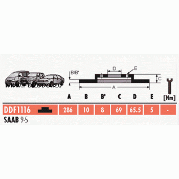 Тормозной диск FERODO DDF1116