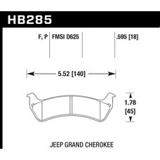 Колодки тормозные HB285P.595 HAWK SuperDuty; 15mm