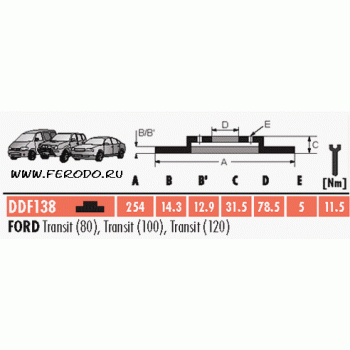 Тормозной диск FERODO DDF138