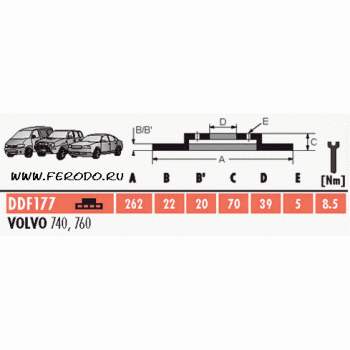 Тормозной диск FERODO DDF177
