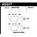 Колодки тормозные HB817B.633 HAWK HPS 5.0 Mercedes-Benz CL63 AMG  задние