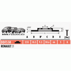 Тормозной диск FERODO DDF558