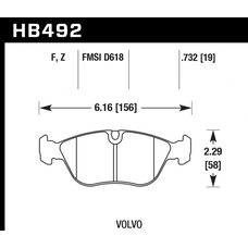 Колодки тормозные HB492Z.732 HAWK Perf. Ceramic