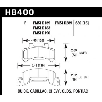 Колодки тормозные HB400F.630 HAWK HPS