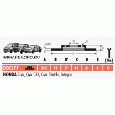 Тормозной диск FERODO DDF377