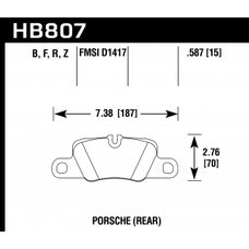 Колодки тормозные HB807B.587 HAWK HPS 5.0