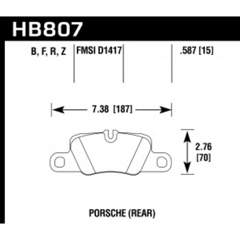 Колодки тормозные HB807B.587 HAWK HPS 5.0