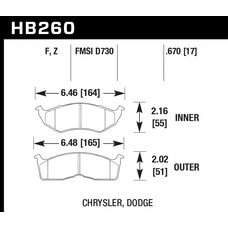 Колодки тормозные HB260Z.670 HAWK Perf. Ceramic