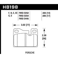 Колодки тормозные HB198N.565 HAWK HP Plus