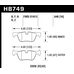 Колодки тормозные HB749F.648 HAWK HPS; 17mm