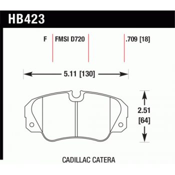 Колодки тормозные HB423F.709 HAWK HPS; 18mm