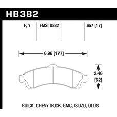 Колодки тормозные HB382F.657 HAWK HPS