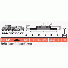 Тормозной диск FERODO DDF435