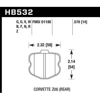 Колодки тормозные HB532R.570 HAWK Street Race