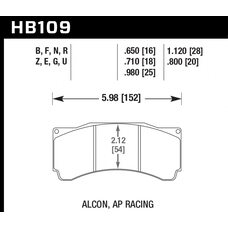 Колодки тормозные HB109Q1.12 HAWK DTC-80; AP Racing, Alcon  28mm