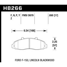 Колодки тормозные HB266N.650 HAWK HP Plus; 17mm