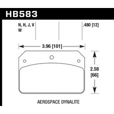 Колодки тормозные HB583H.480 HAWK DTC-05 Aerospace Dynalite .218 in. Hole 12 mm