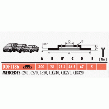 Тормозной диск FERODO DDF1136