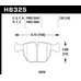 Колодки тормозные HB325E.720 HAWK Blue 9012; BMW 18mm