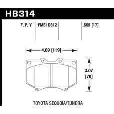 Колодки тормозные HB314P.665 HAWK SuperDuty