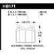 Колодки тормозные HB171U.590 HAWK DTC-70 Porsche "A" or "S" Caliper 15 mm