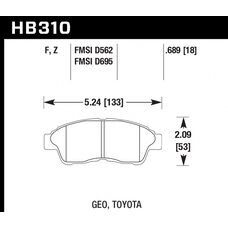 Колодки тормозные HB310Z.689 HAWK Perf. Ceramic