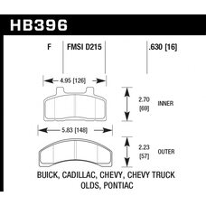 Колодки тормозные HB396F.630 HAWK HPS