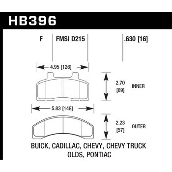Колодки тормозные HB396F.630 HAWK HPS