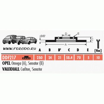 Тормозной диск FERODO DDF217