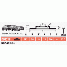 Тормозной диск FERODO DDF218