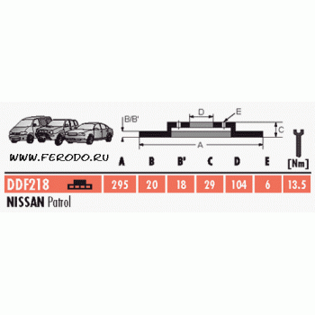 Тормозной диск FERODO DDF218