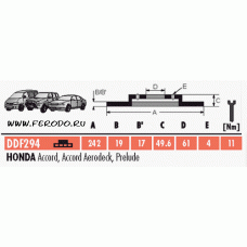 Тормозной диск FERODO DDF294