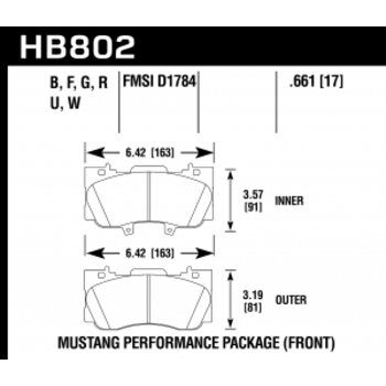 Колодки тормозные HB802B.661 HAWK HPS 5.0