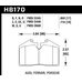 Колодки тормозные HB170EE.650 HAWK Blue 42; Porsche 17mm