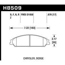 Колодки тормозные HB509R.678 HAWK Street Race