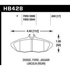 Колодки тормозные HB428F.650 HAWK HPS